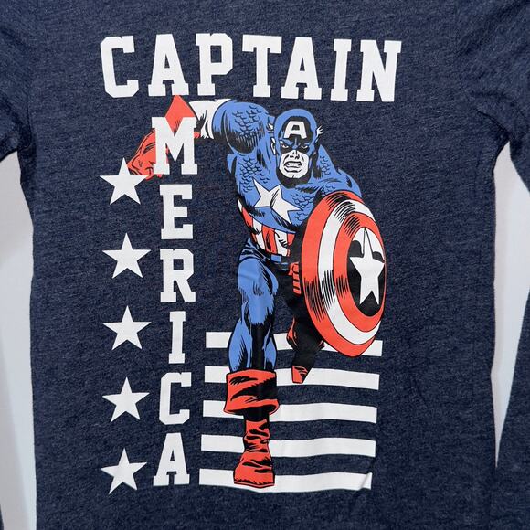 Jumping Beans Marvel Captain America Long Sleeve Shirt - Size 7 - Picture 3 of 5